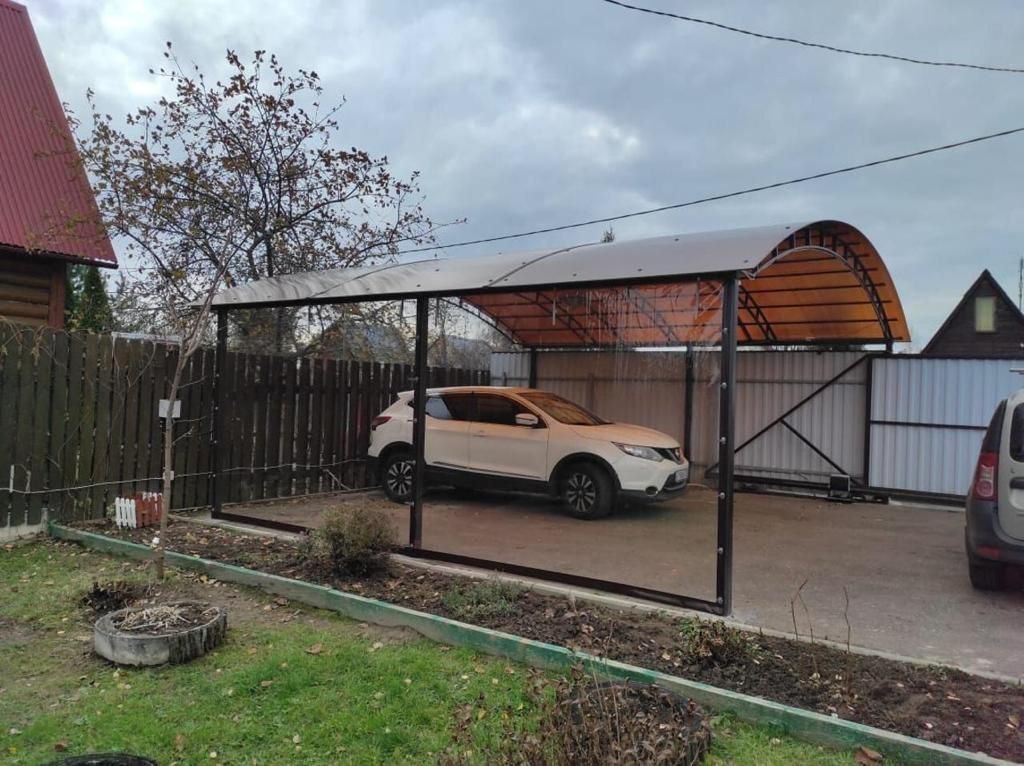 Прозрачные шторы ПВХ для навеса под автомобиль в посёлке Лежнево
